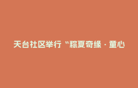 天台社区举行“粽夏奇缘·童心探端午”主题活动