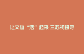 让文物“活”起来 三苏祠探寻文化自信“新表达”