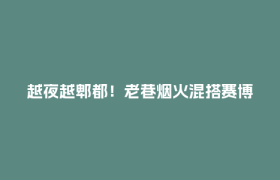 越夜越郫都！老巷烟火混搭赛博朋克，成都人的夜生活DNA动了