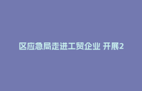 区应急局走进工贸企业 开展2025年“安全生产月”主题活动