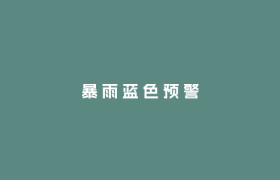暴 雨 蓝 色 预 警