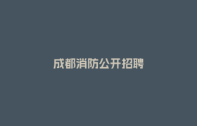 成都消防公开招聘