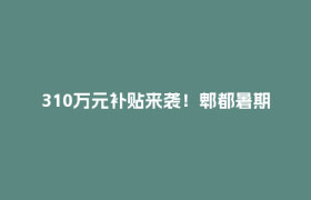 310万元补贴来袭！郫都暑期双促，4类消费券+4档购车补贴这样领→