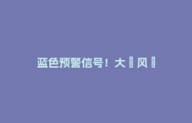 蓝色预警信号！大 ҈ 风 ҈ 来 ҈ 了 ҈;