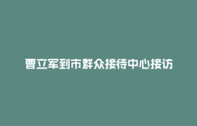 曹立军到市群众接待中心接访