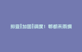排查→加固→调度！郫都未雨绸缪筑防线 ，全力备战防汛期！
