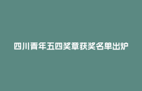 四川青年五四奖章获奖名单出炉