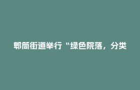郫筒街道举行“绿色院落，分类先行”垃圾分类宣传暨先进事迹展播活动