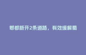 郫都新开2条道路，有效缓解蜀新大道早高峰拥堵