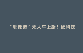 “郫都造”无人车上路！硬科技赋能城市智慧物流！