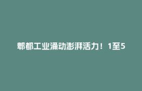 郫都工业涌动澎湃活力！1至5月，规上工业增加值增长10.6%