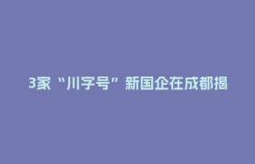 3家“川字号”新国企在成都揭牌成立！