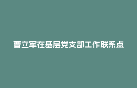 曹立军在基层党支部工作联系点讲学习教育专题党课