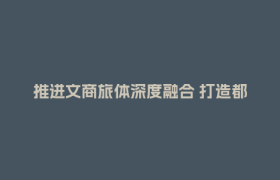 推进文商旅体深度融合 打造都市文旅活力区