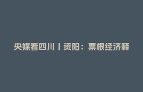 央媒看四川丨资阳：票根经济释放乘数效应