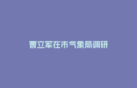 曹立军在市气象局调研