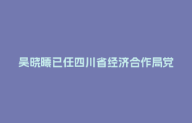 吴晓曦已任四川省经济合作局党组书记