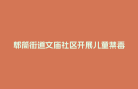 郫筒街道文庙社区开展儿童禁毒科普宣传会