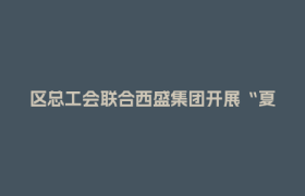 区总工会联合西盛集团开展“夏日送清凉”活动 惠及近千名一线职工