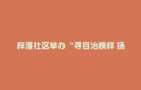 梓潼社区举办“寻自治榜样 扬梓潼新风”自治评优活动