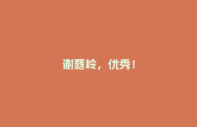 谢蕤岭，优秀！