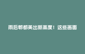 雨后郫都美出新高度！这些画面太惊艳~