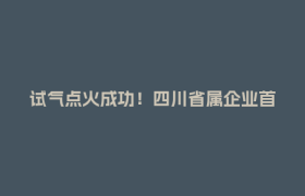 试气点火成功！四川省属企业首口油气探井实现重大突破