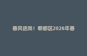 春风送岗！郫都区2026年春风行动首场招聘会火热开场