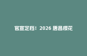 官宣定档！2026 唐昌樱花季正式启幕，赴一场“樱”你而来的春日之约