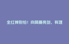 全红婵别怕！向网暴亮剑，有理有法