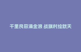 千里良田涌金浪 战旗村绘就天府粮仓丰收新画卷