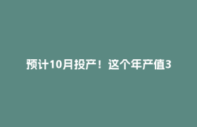 预计10月投产！这个年产值3亿元的项目将为郫都产业添势赋能