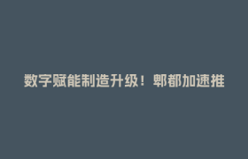 数字赋能制造升级！郫都加速推进“智改数转”全覆盖