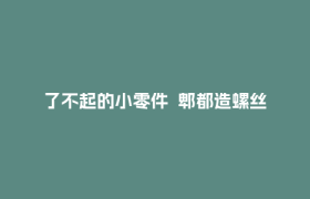 了不起的小零件  郫都造螺丝钉扬帆出海