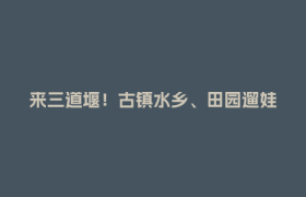 来三道堰！古镇水乡、田园遛娃、川菜文博一站式玩透