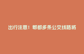 出行注意！郫都多条公交线路将调整